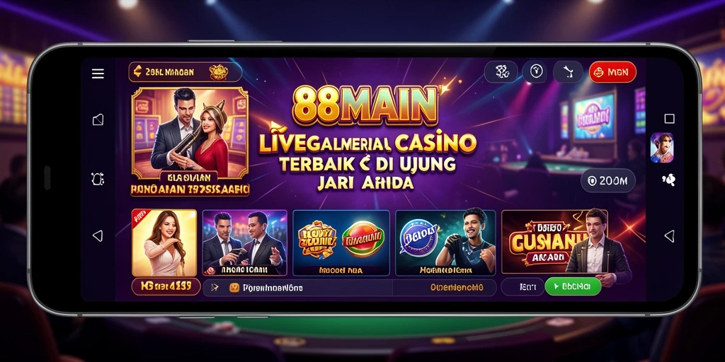 Tampilan menarik dari permainan Live Casino di 88MAIN.