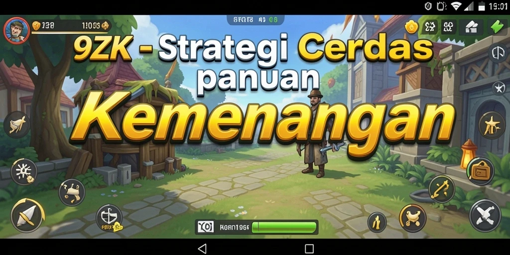 Screenshot gameplay 9ZK menampilkan pertempuran taktis yang mendebarkan.
