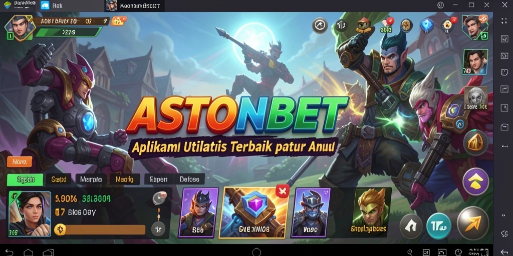 Screenshot utama ASTONBET menampilkan antarmuka aplikasi Utility yang user-friendly.