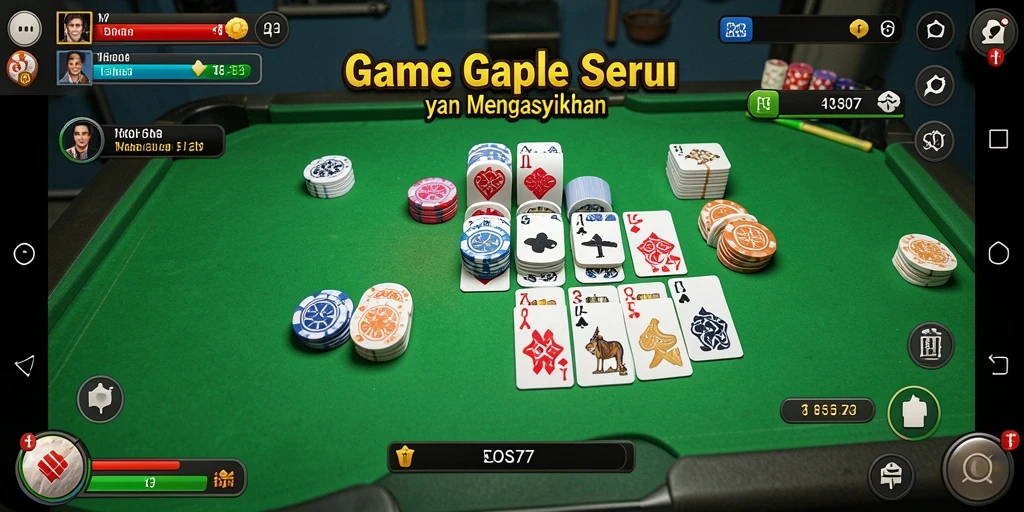 Gameplay seru dan menantang dari game Gaple EOS77.