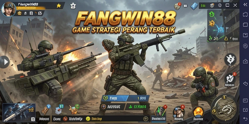 Tampilan gameplay yang menarik dari FANGWIN88 dengan pertempuran strategis.