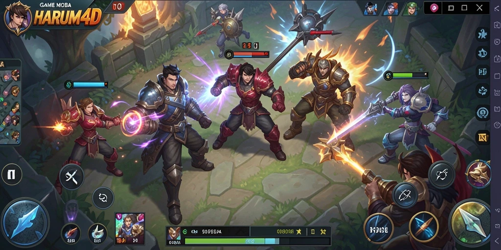 Tampilan gameplay HARUM4D yang mendebarkan dan penuh aksi.