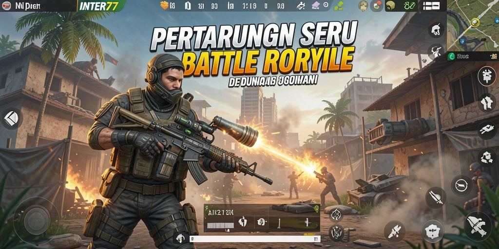 Gameplay seru INTER77 dengan aksi Battle Royale yang menegangkan.