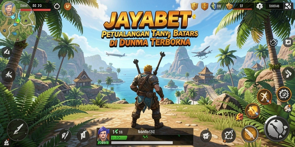 Screenshot gameplay JAYABET menampilkan eksplorasi dunia terbuka yang memukau.
