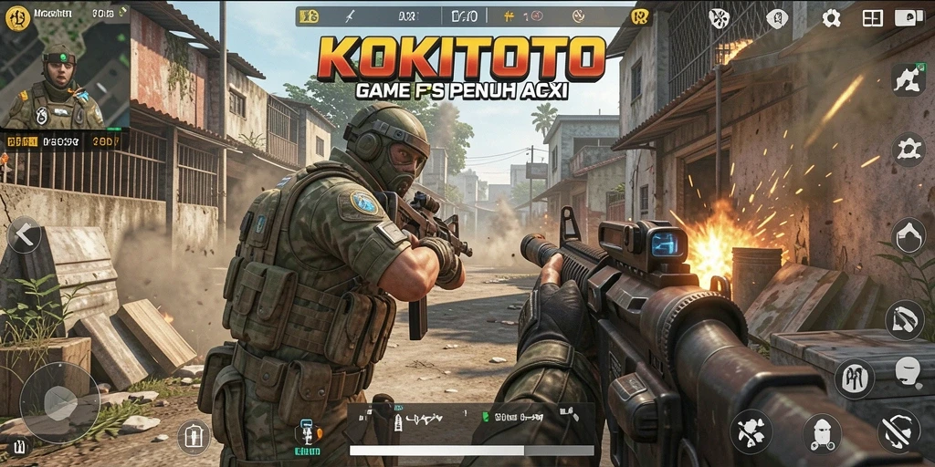 Gameplay aksi mendebarkan dalam KOKITOTO yang penuh tantangan.