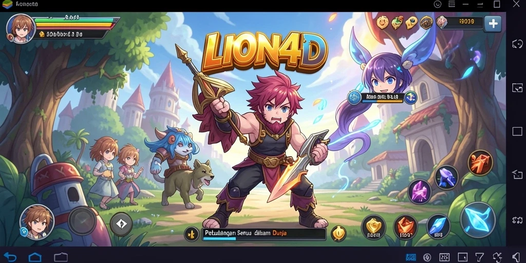 Tangkapan layar dari gameplay luar biasa LION4D