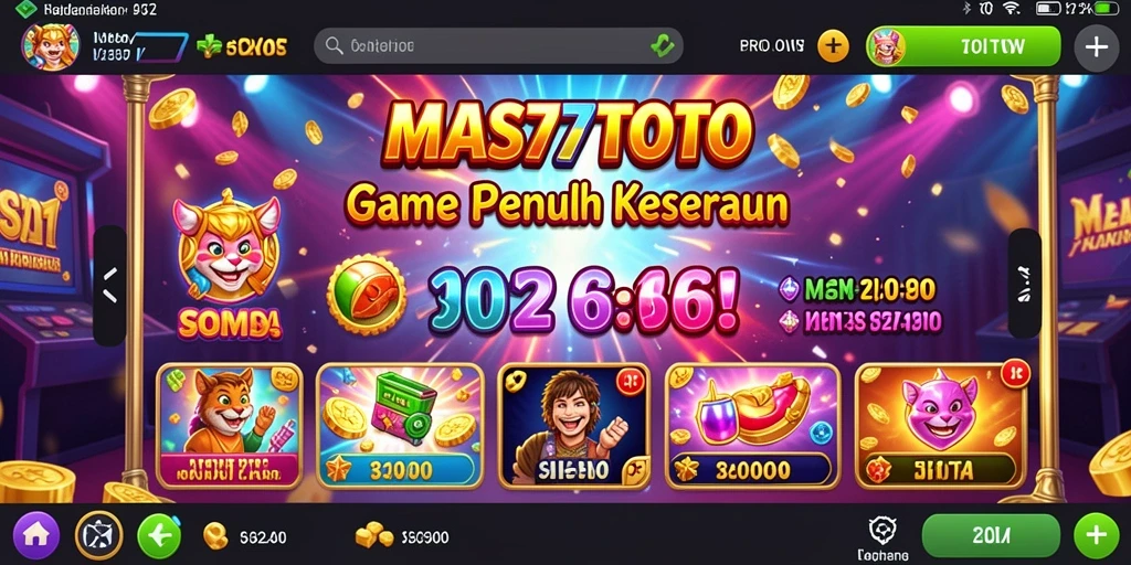 Tangkapan layar gameplay MAS77TOTO yang menampilkan suasana Slot yang menggembirakan.