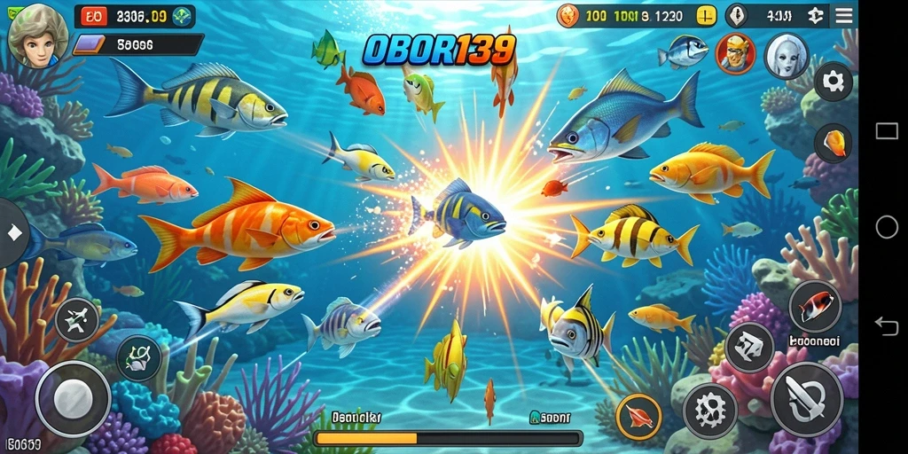 Tampilan gameplay <strong>OBOR138</strong> yang seru dan penuh warna.