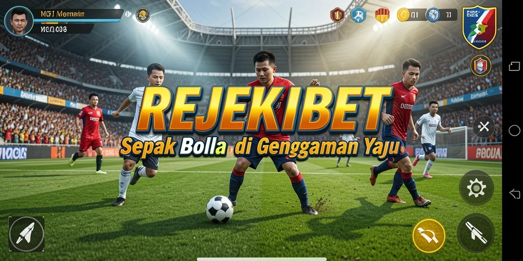 Tampilan menarik gameplay sepak bola di REJEKIBET.
