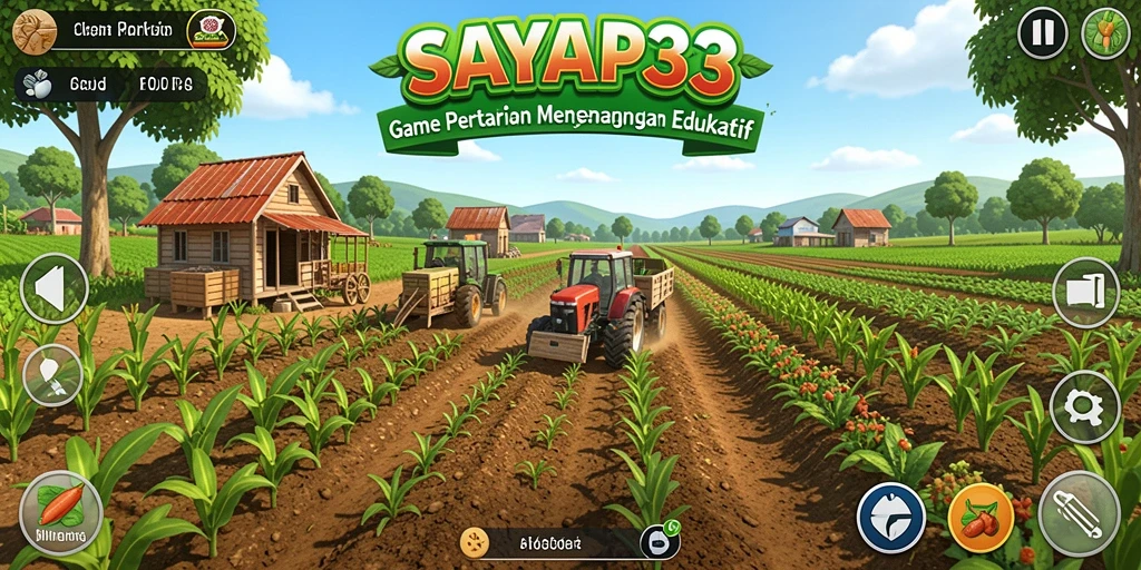 Screenshot utama SAYAP33 menampilkan gameplay Farming yang seru dan interaktif.