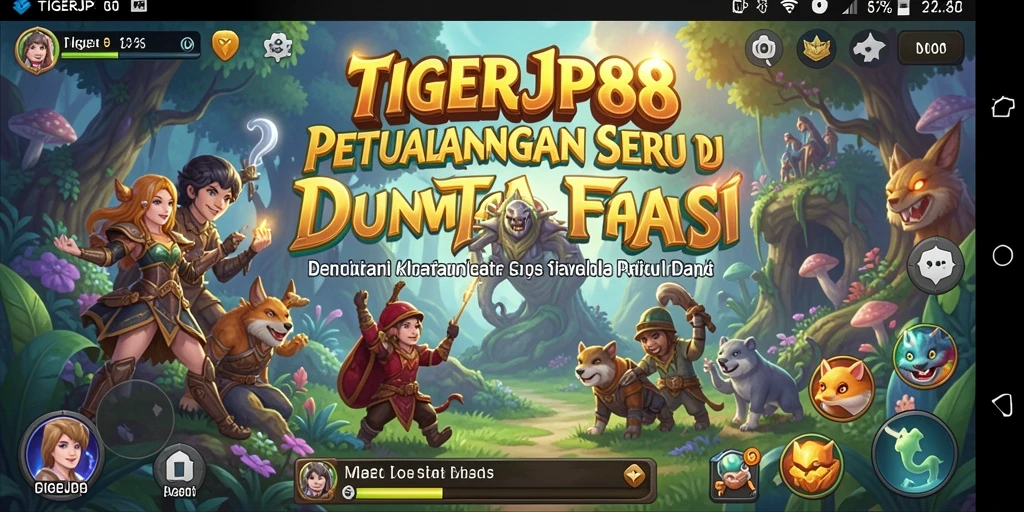 Screenshot gameplay TIGERJP88 dengan petualangan seru di dunia fantasi.